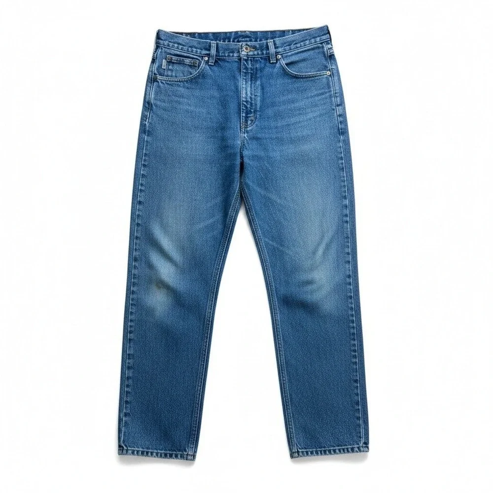 Carhartt B17 DST Relaxed Fit Tapered Leg Blue Denim Jeans Mens 36x32 (35x31.5)